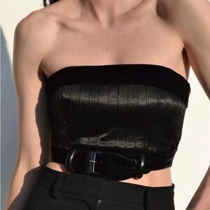 Giorgio Armani Strapless Crop Top